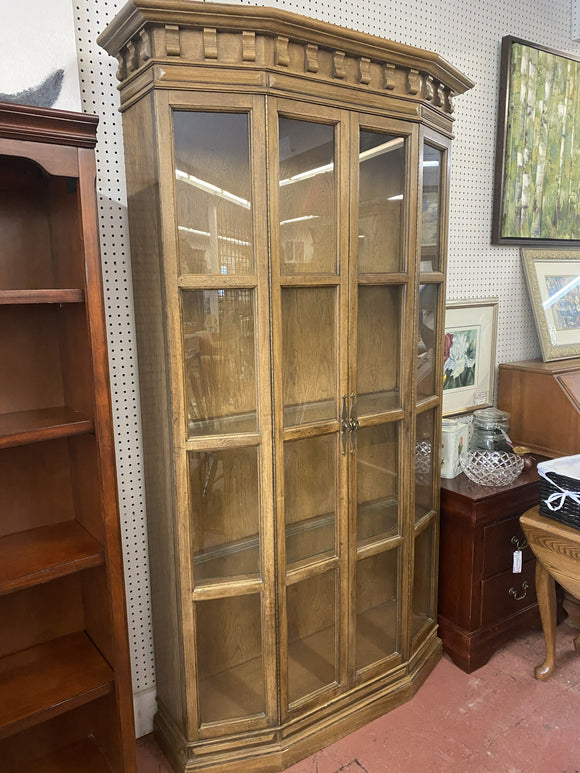Drexel Tall Glass Front Cabinet