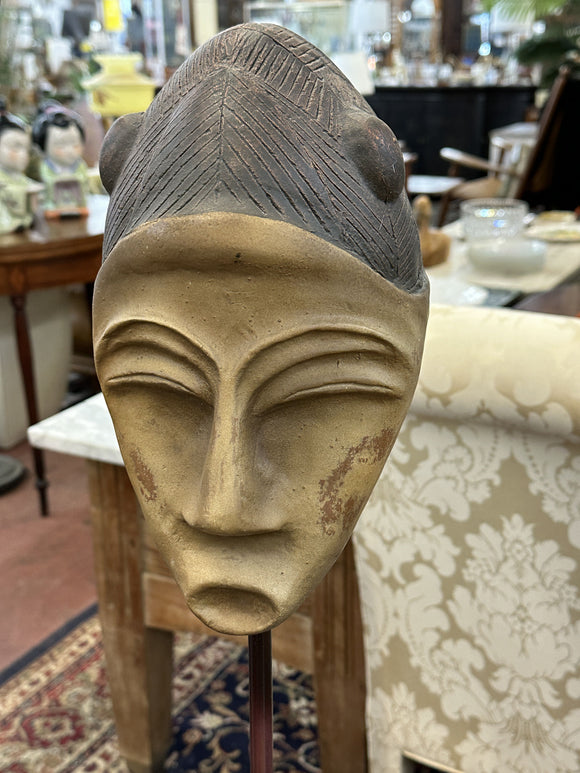 Tribal Face Statue on Rod
