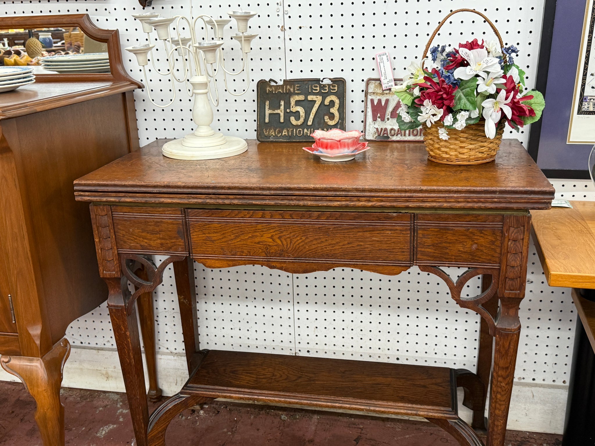 Antique Ornate Card Table – Cherished Possessions