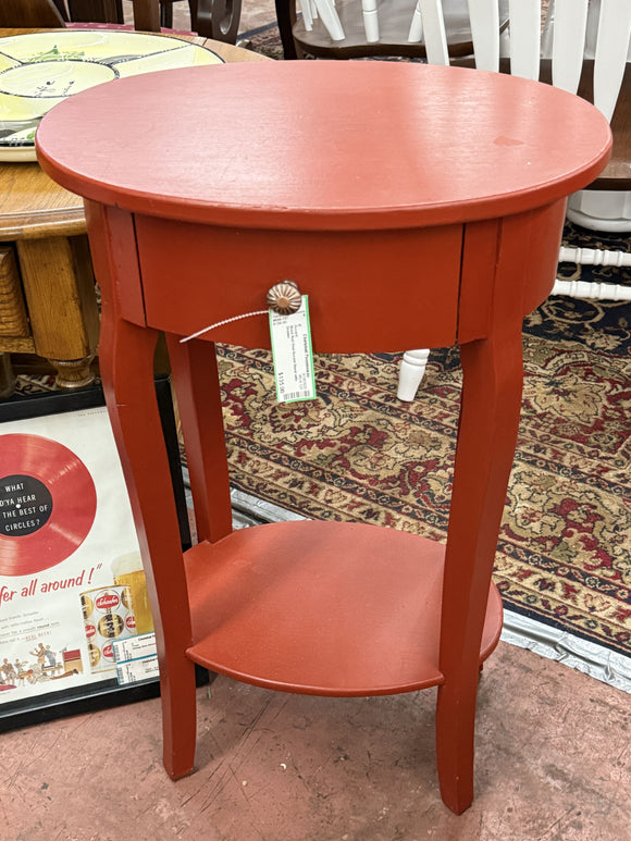 Brick Red Oval Accent Stand