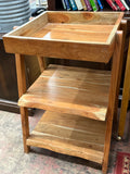 Sturdy Solid Wood Storage with Three Shelves