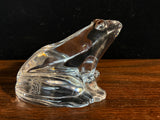 Vintage Baccarat Crystal Frog Paperweight