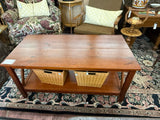 Solid Wood Coffee Table with Shelf