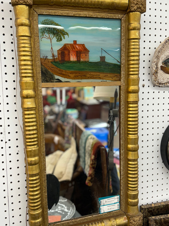 Vintage Reverse Painted Mirror