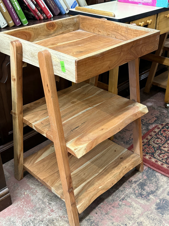 Sturdy Solid Wood Storage with Three Shelves