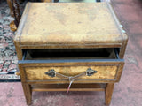 Vintage Suitcase Accent Table with Drawer