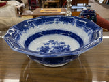 Large Flow Blue Serving Bowl