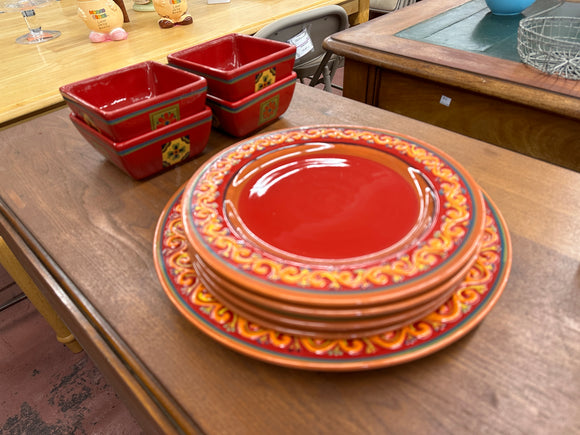 Baja Collection Red Dishes