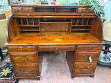 Antique Pine Roll Top Desk
