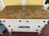 Hand Painted Dresser with Four Drawers