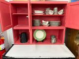Antique Rose Hoosier Cabinet