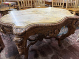 Ornate Marble Top Hall Table
