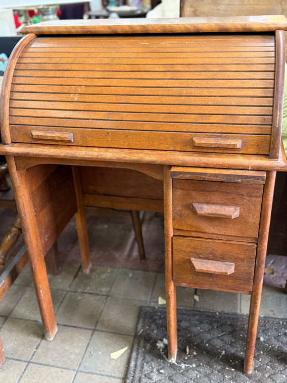 Small Rolltop Desk with two drawers – Cherished Possessions