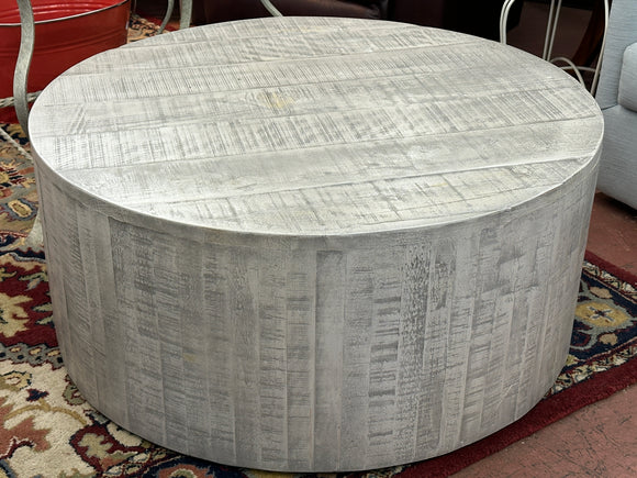 Large Round Barnboard Coffee Table