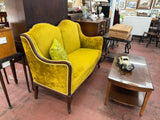 Gold Velour Settee