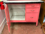 Antique Rose Hoosier Cabinet