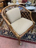 Vintage Bamboo Chair with Cushions