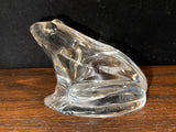 Vintage Baccarat Crystal Frog Paperweight