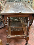 Tea Cart With Handle & Wheels
