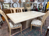 Travatine Dining Table with Chairs