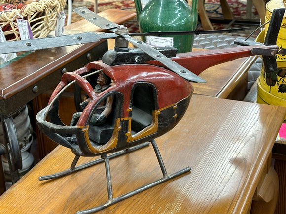 Vintage Folk Art Model Helicoptor