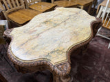 Ornate Marble Top Hall Table