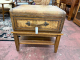 Vintage Suitcase Accent Table with Drawer