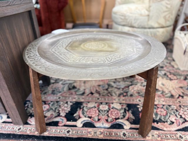 Middle East Arabic Brass Serving Table – Cherished Possessions