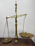 Antique Brass & Mahogany Scale