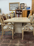 Travatine Dining Table with Chairs