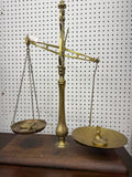 Antique Brass & Mahogany Scale
