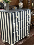 Modern Striped Dresser with Three Drawers