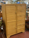Woven Bamboo Armoire