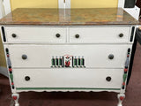 Hand Painted Dresser with Four Drawers