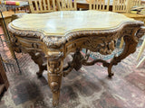 Ornate Marble Top Hall Table