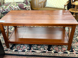 Solid Wood Coffee Table with Shelf