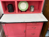 Antique Rose Hoosier Cabinet