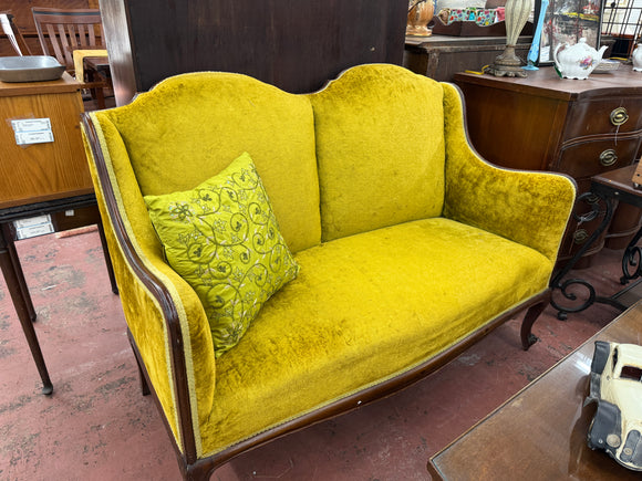 Gold Velour Settee