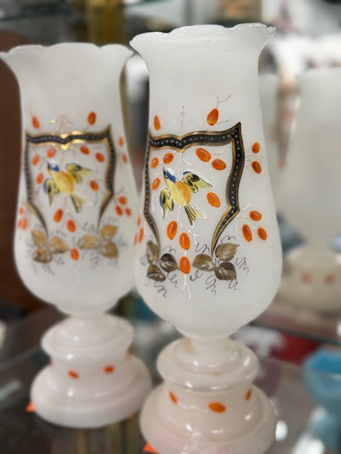 Victorian Hand Painted Bristol Glass Vase