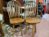 Oak Swivel Bar Stool