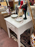 Modern White Nightstand with Drawer