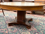 Antique Wood Single Pedestal Table