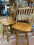 Oak Swivel Bar Stool