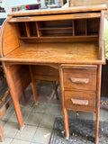 Small Rolltop Desk with two drawers