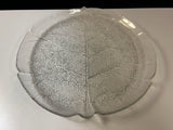 Glass Plates Leaf Motif