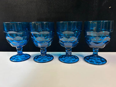 Aqua Blue Glasses Set Of 4