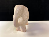 White Stone Elephant Figurine