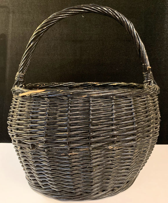 Large Black Painted Basket