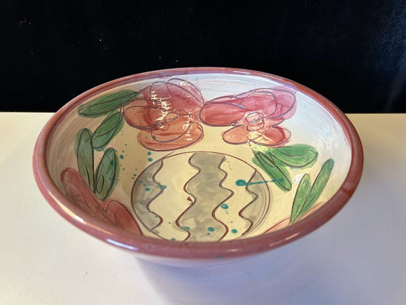 Floral Pottery Bowl