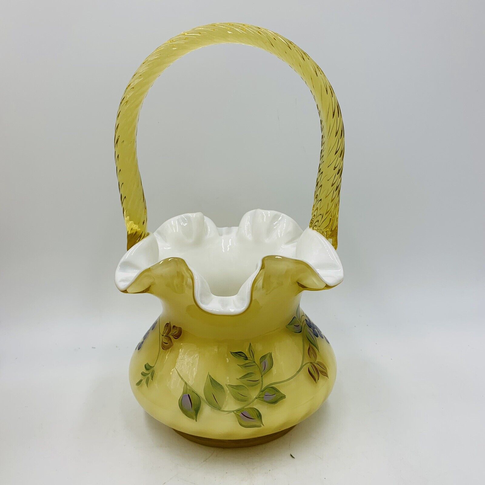 Fenton Hand Painted Basket – Cherished Possessions